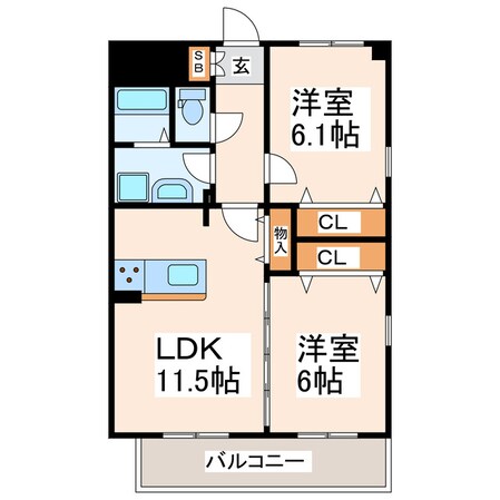 デュアラスフレアの物件間取画像